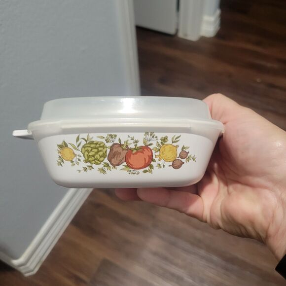 2 Corning Ware SPICE OF LIFE 1-3/4 Cup Casserole Dish with Snap on Lids P-41-B - Picture 8 of 13